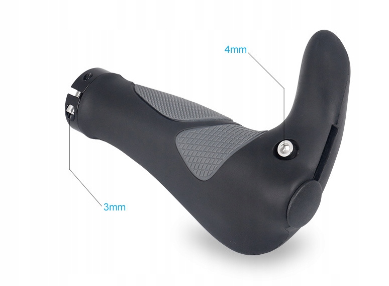 CHWYTY RĄCZKI KIEROWNICY ROGI GUMOWE ROWEROWE MTB Długość 6.9 mm