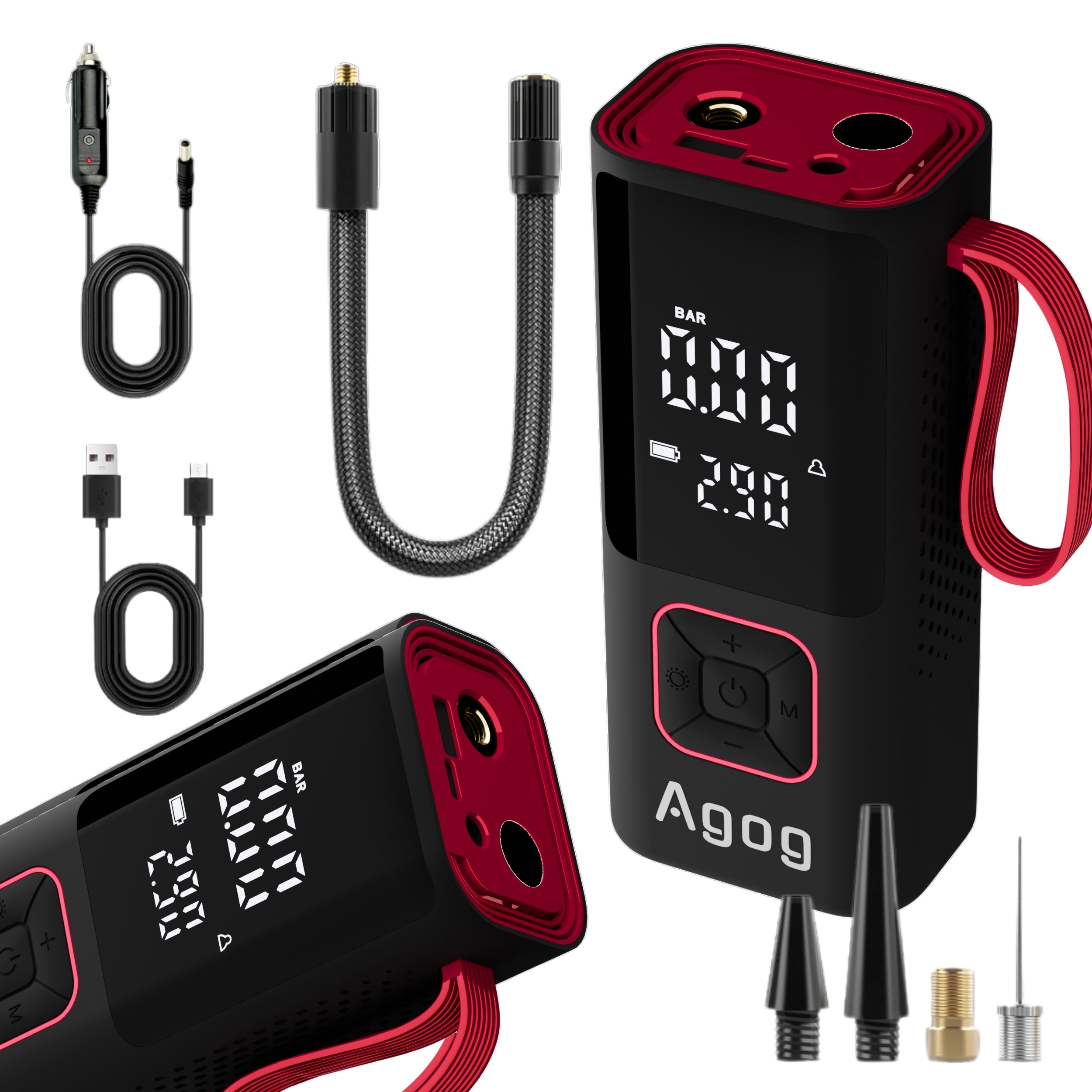 Kompresor sprężarka samochodowy akumulatorowy pompka rowerowa elektryczna