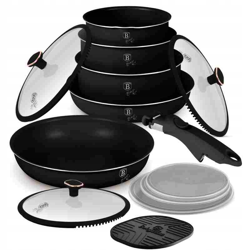 Súprava hrncov 13 ks BerlingerHaus, Black Rose Collection BH-8419