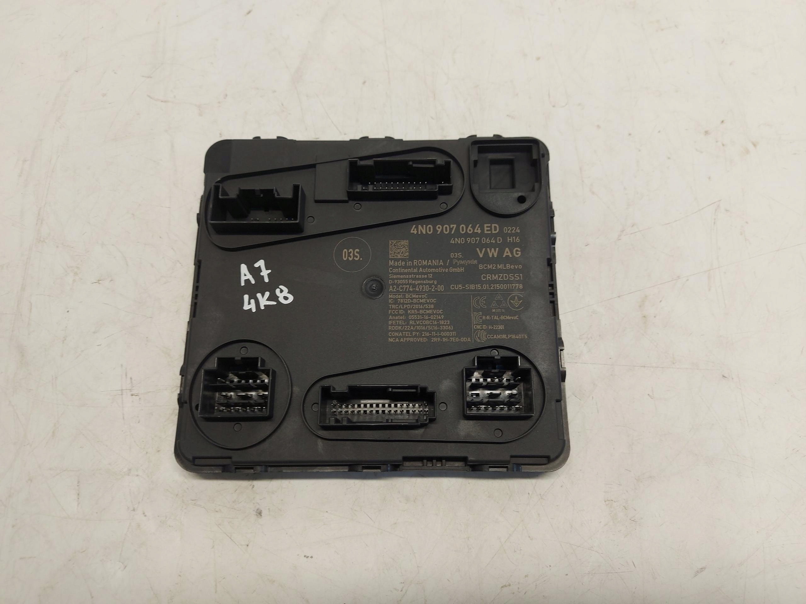 Audi A7 II 4K8 4M0 TFSI module control unit KOMFORTU 4N0907064ED