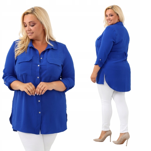 Dlouhá klasická košile Sandra z italské krepové látky, barva chrpa velikost 44