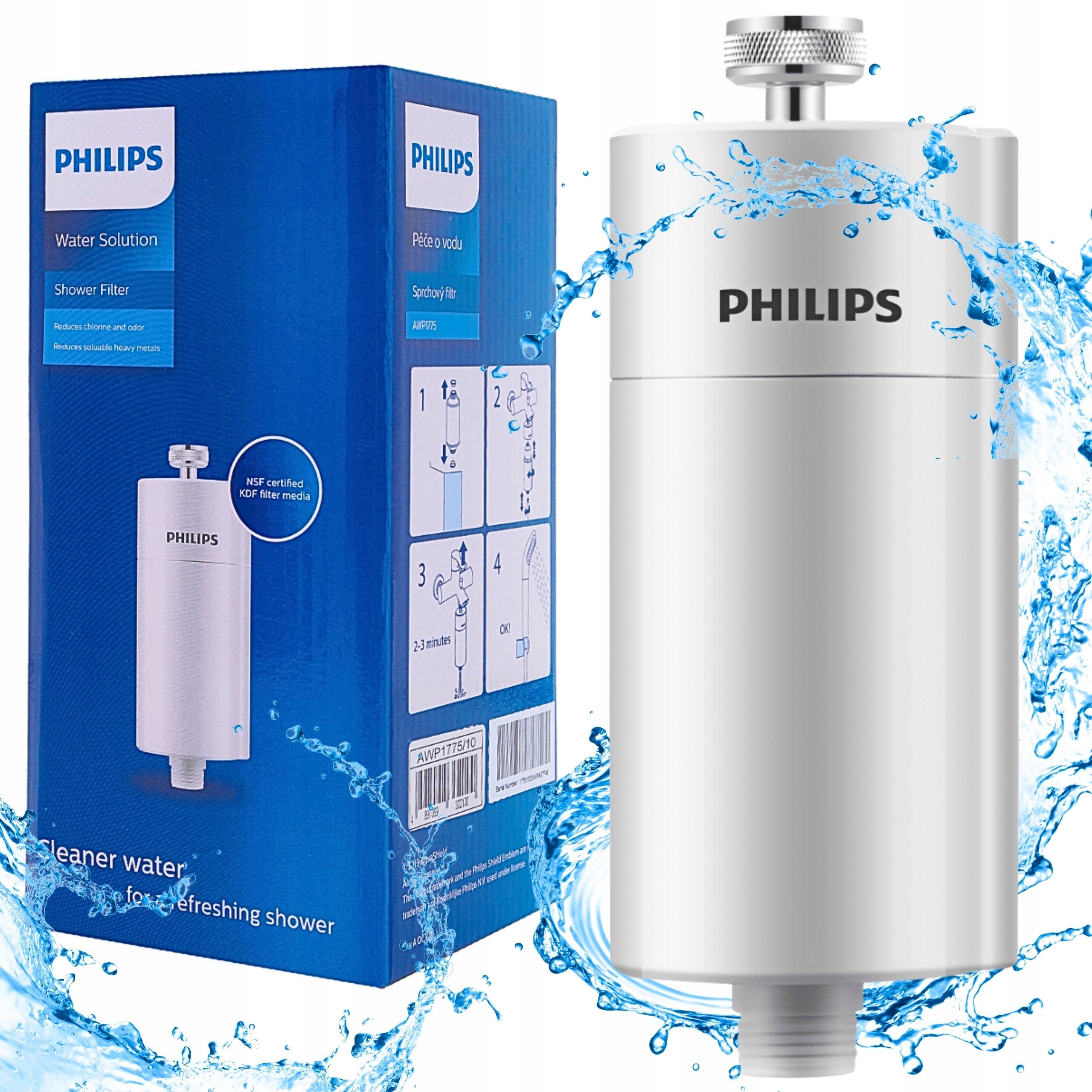 Sprchový filtr na vodu Philips AWP1775WH sprchový filtr a baterie