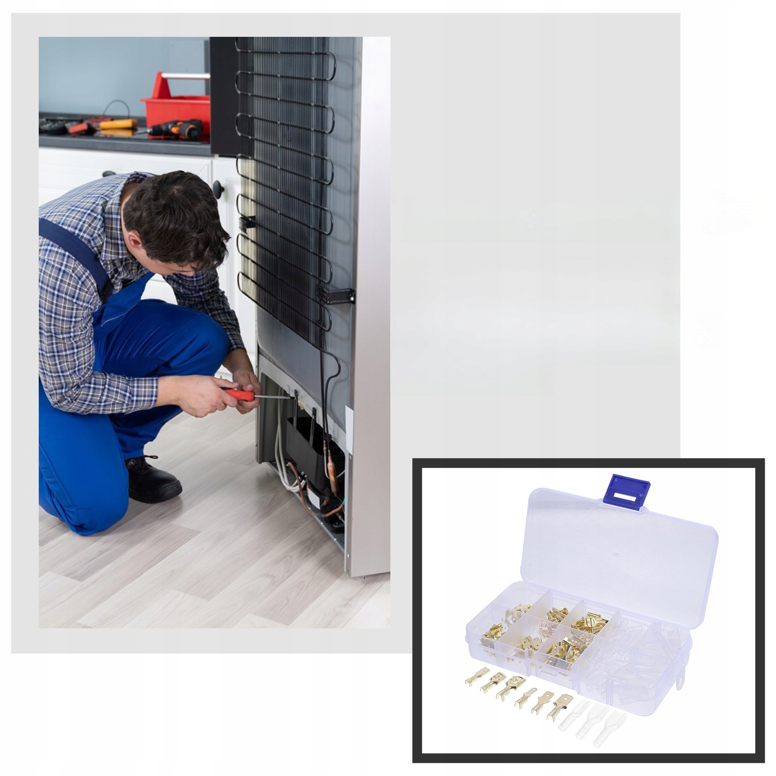 ZESTAW ZŁĄCZEK SPADE DO IZOLOWANYCH ZACISKÓW ŁATWY MONTAŻ RÓŻNE ZASTOSOWANI Długość kabla 0.13 m