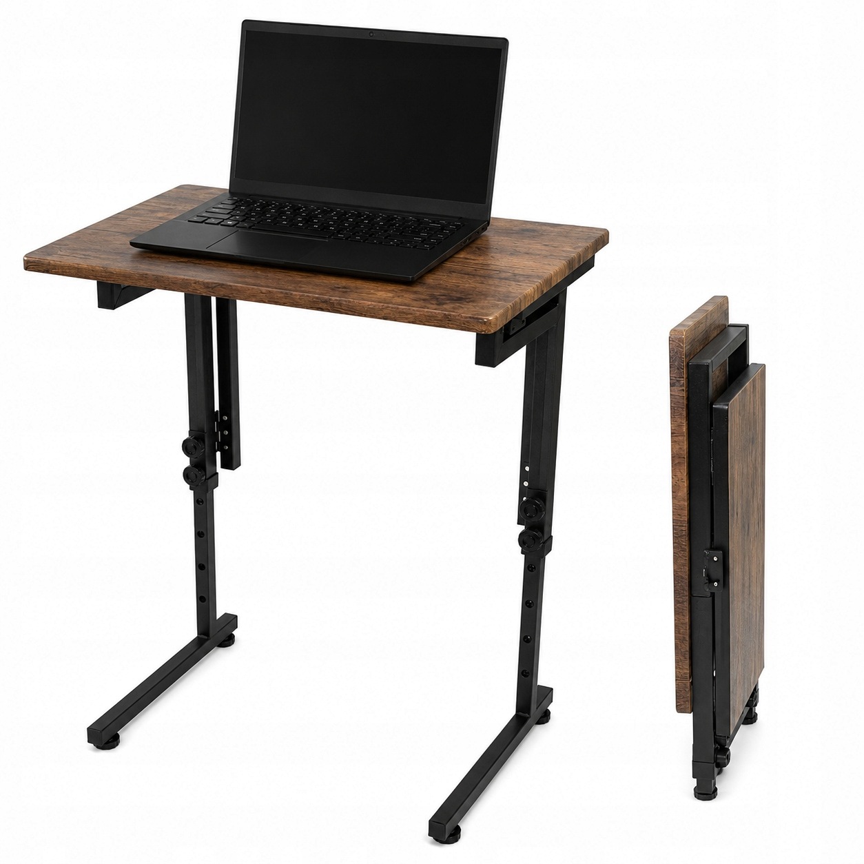 Biurko składane pod laptopa 52x38 cm z regulacją wysokości 44,5 do 75 cm