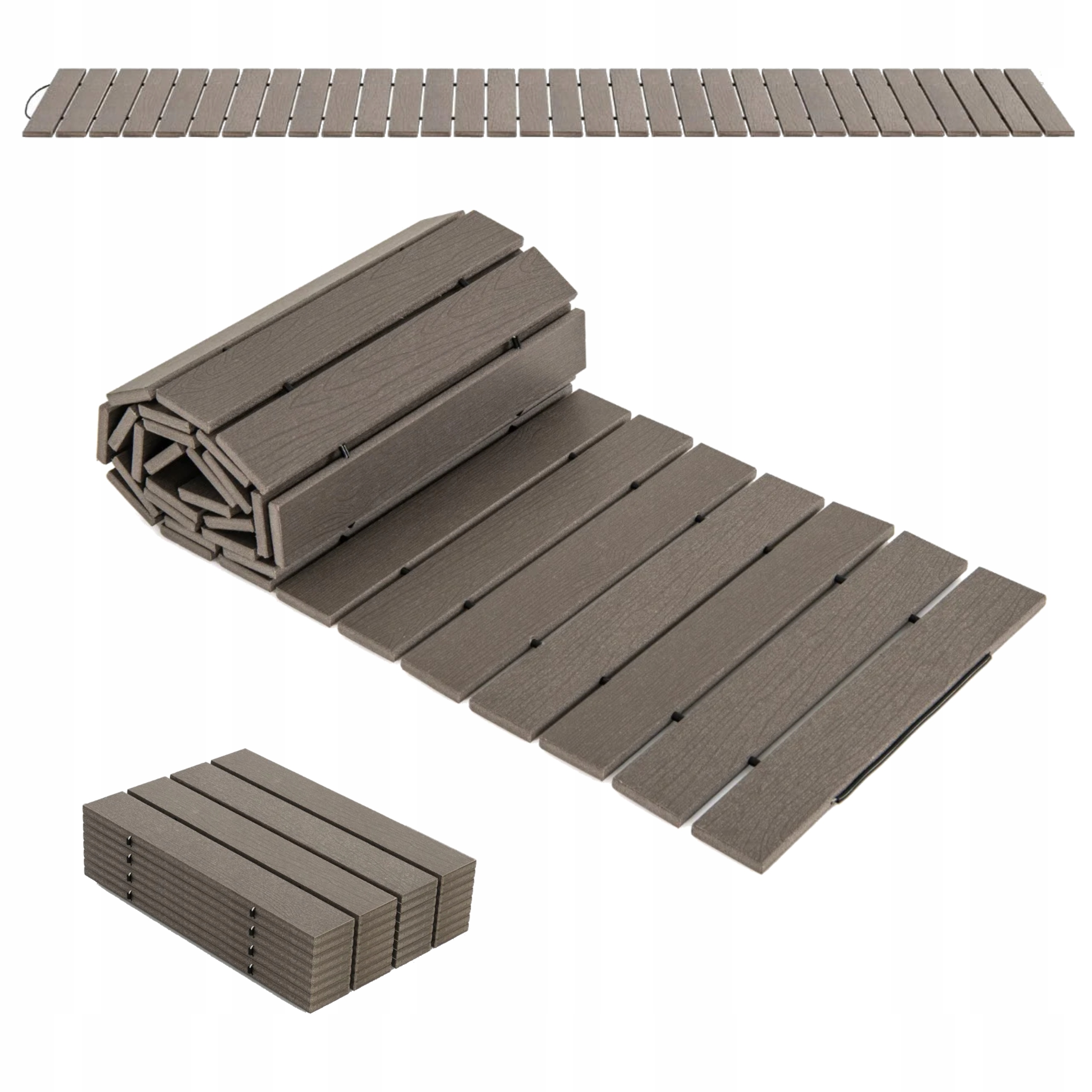 Skladací záhradný chodník 32 panelov Terasová plošina 242x43 cm NP12047CF