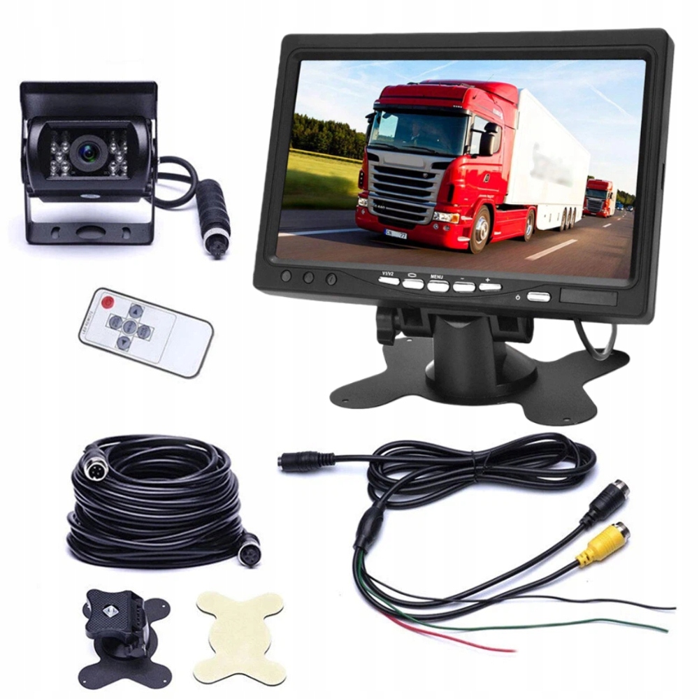 Couvací Kamera s monitorem Automobilová Univerzální 7 Palců Led S Držákem