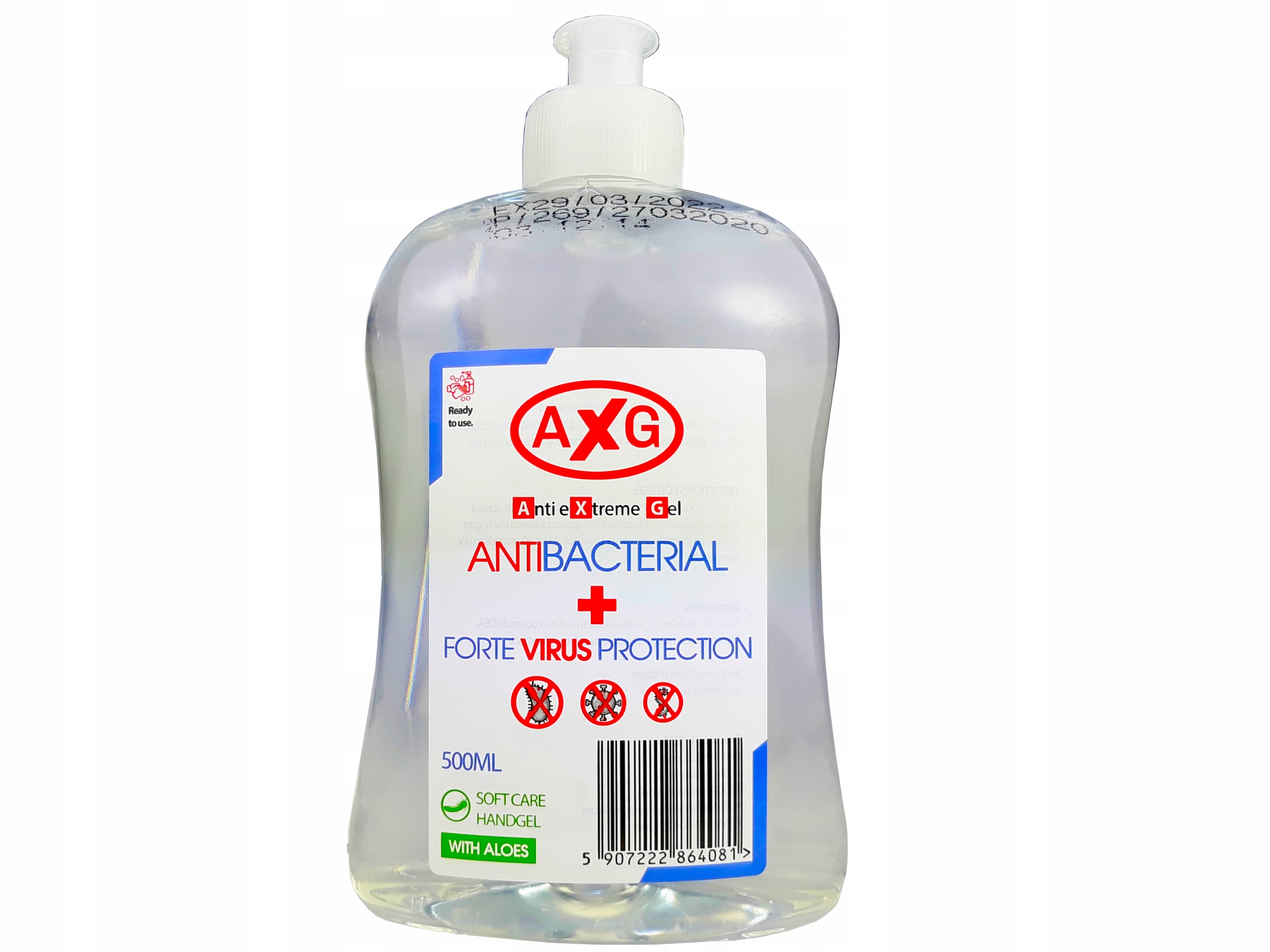 Żel Antybakteryjny Do Mycia Rąk Axg Aloes 500ml