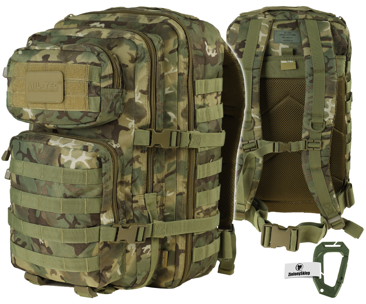 Taktický Batoh Mil-tec Assault Molle 36L Arid MC Camo Gr.