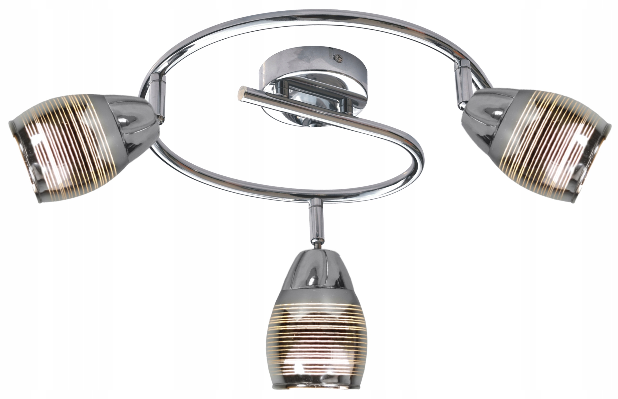 stropní svítidlo Led Spirala 3 skleněné stínítka 10W