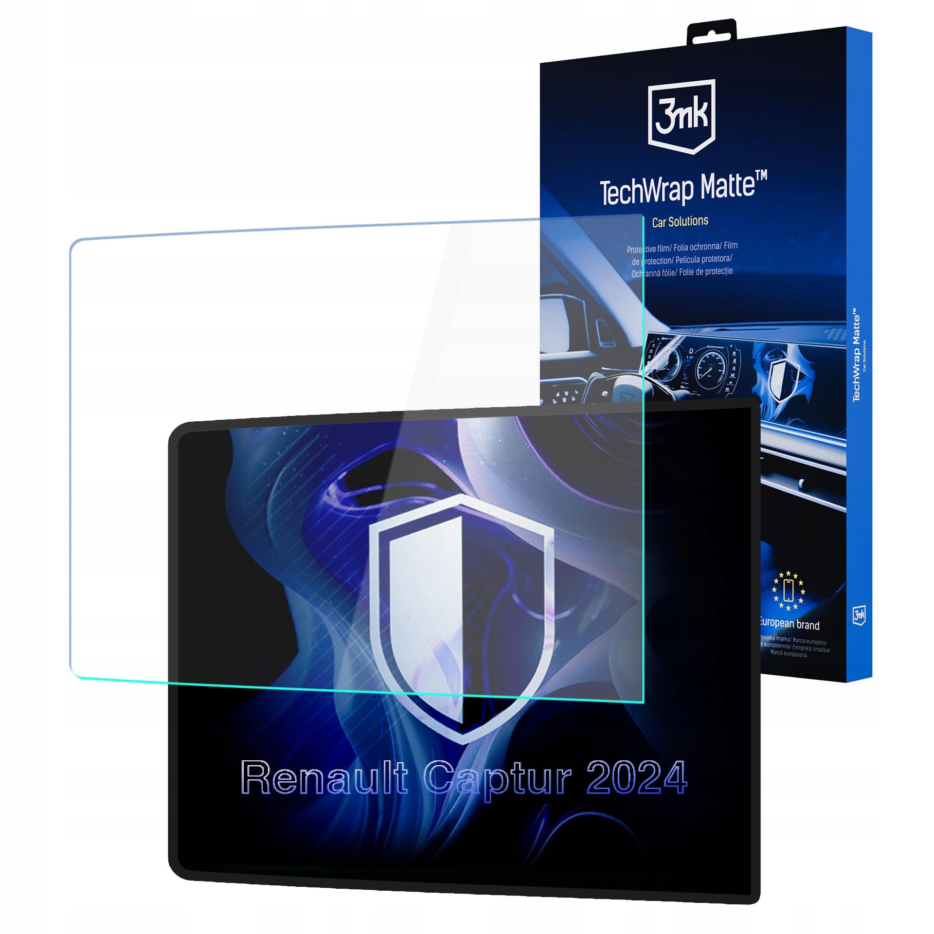Folia matowa na ekran nawigacji do Renault Captur 2024- 3mk TechWrap