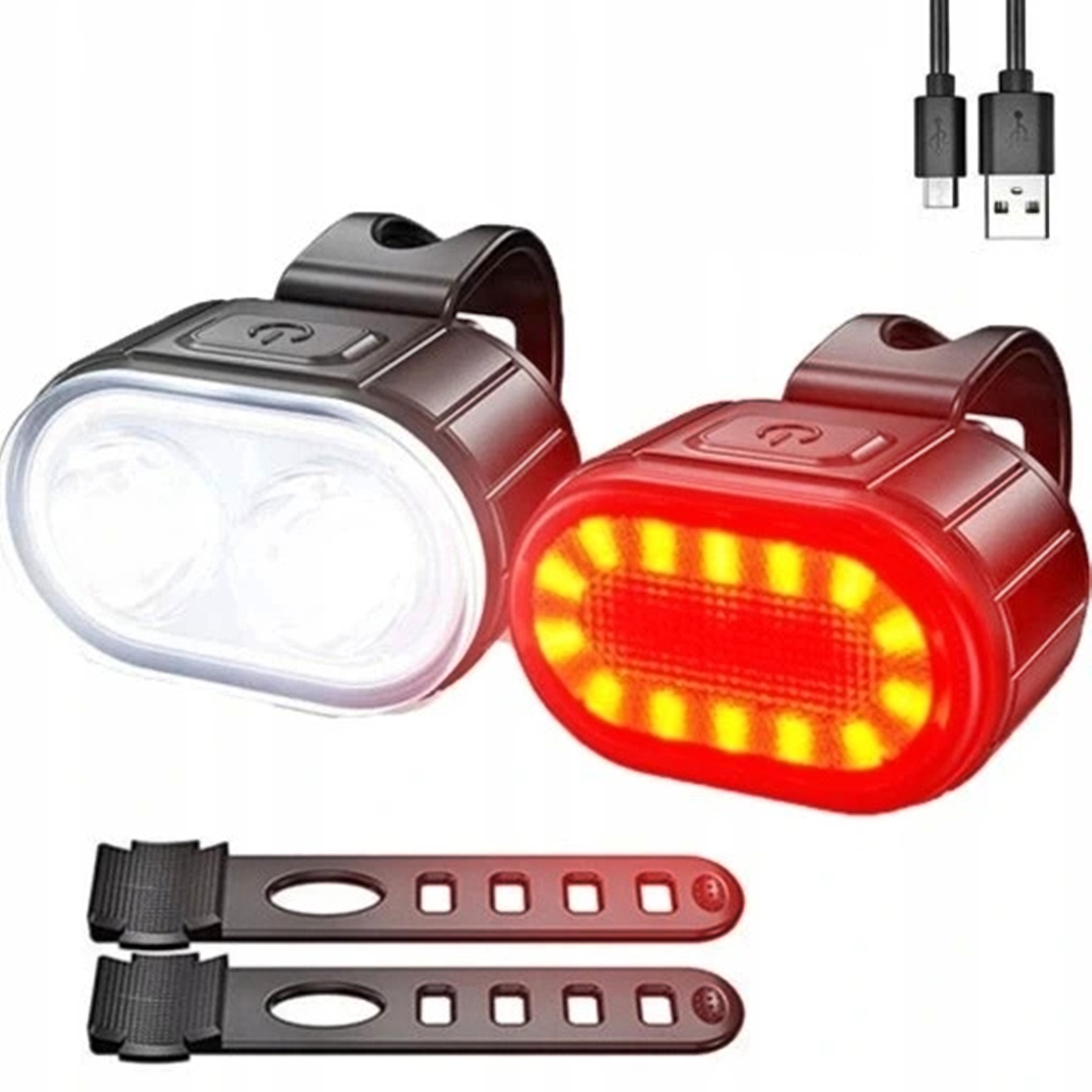 Lampki Do Roweru Rowerowe Lampka Przód I Tył Led Usb Akumulatorowe Komplet
