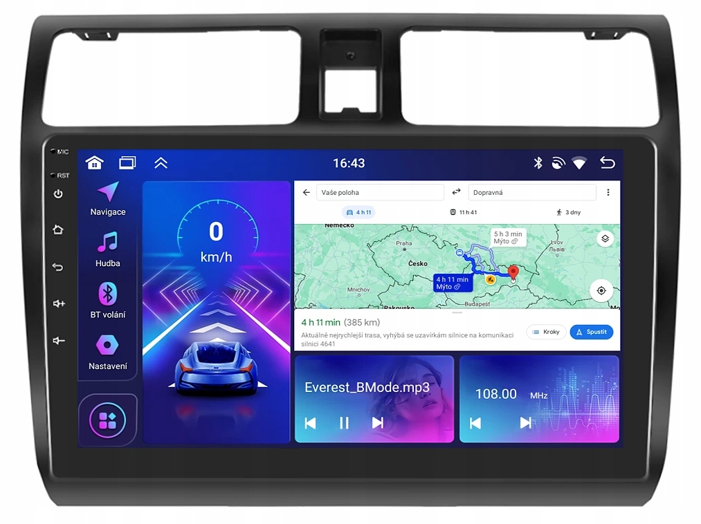 Bmode 2DIN autorádio BEV57 Android, Suzuki Swift