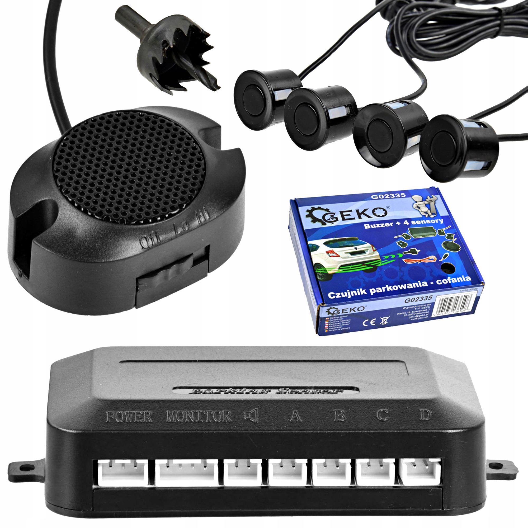 

Czujnik parkowania cofania 4 sensory Parktronic