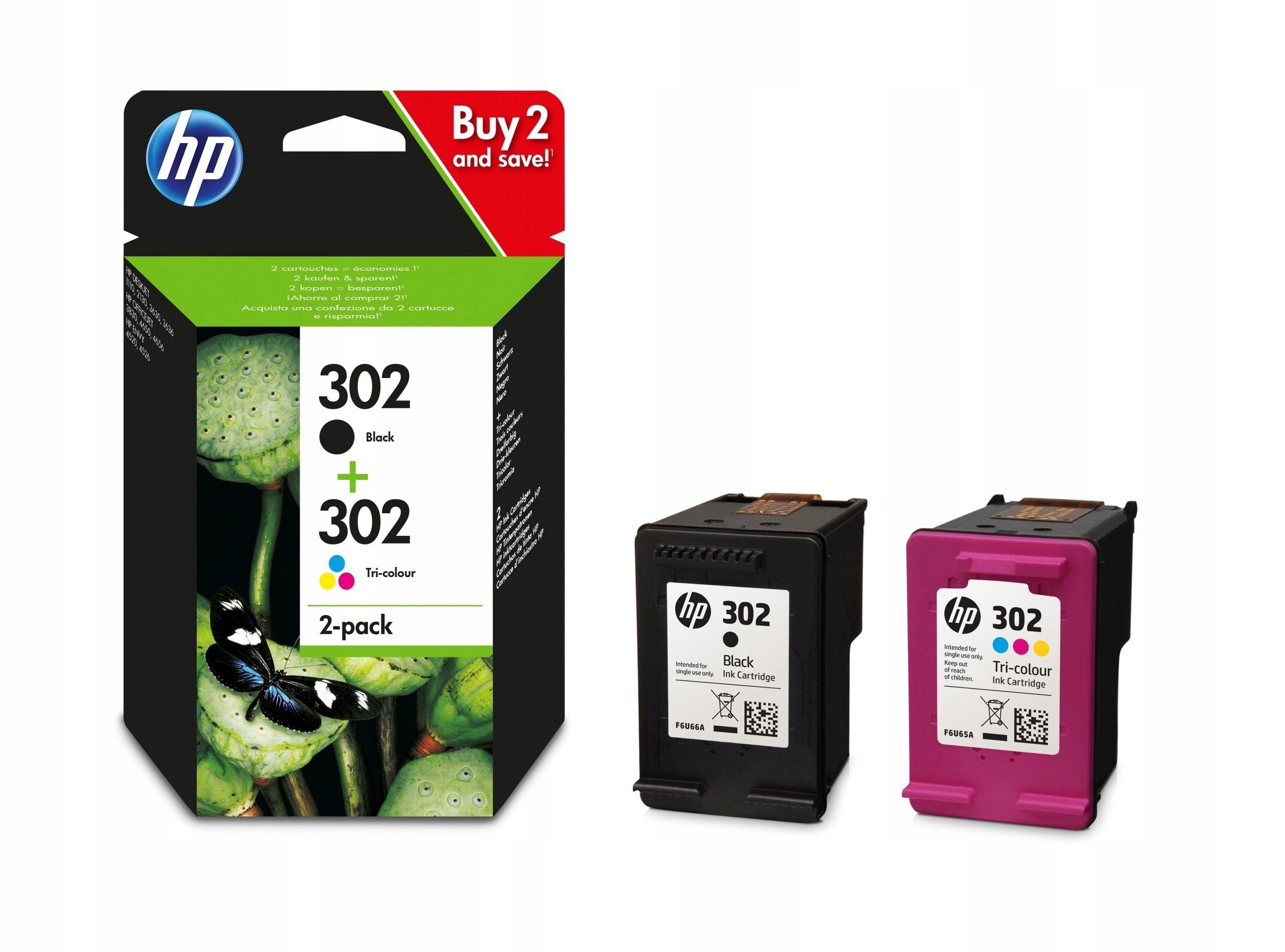 

2HP 302 drukarki 2130 1110 3630 envy DeskJet tusz