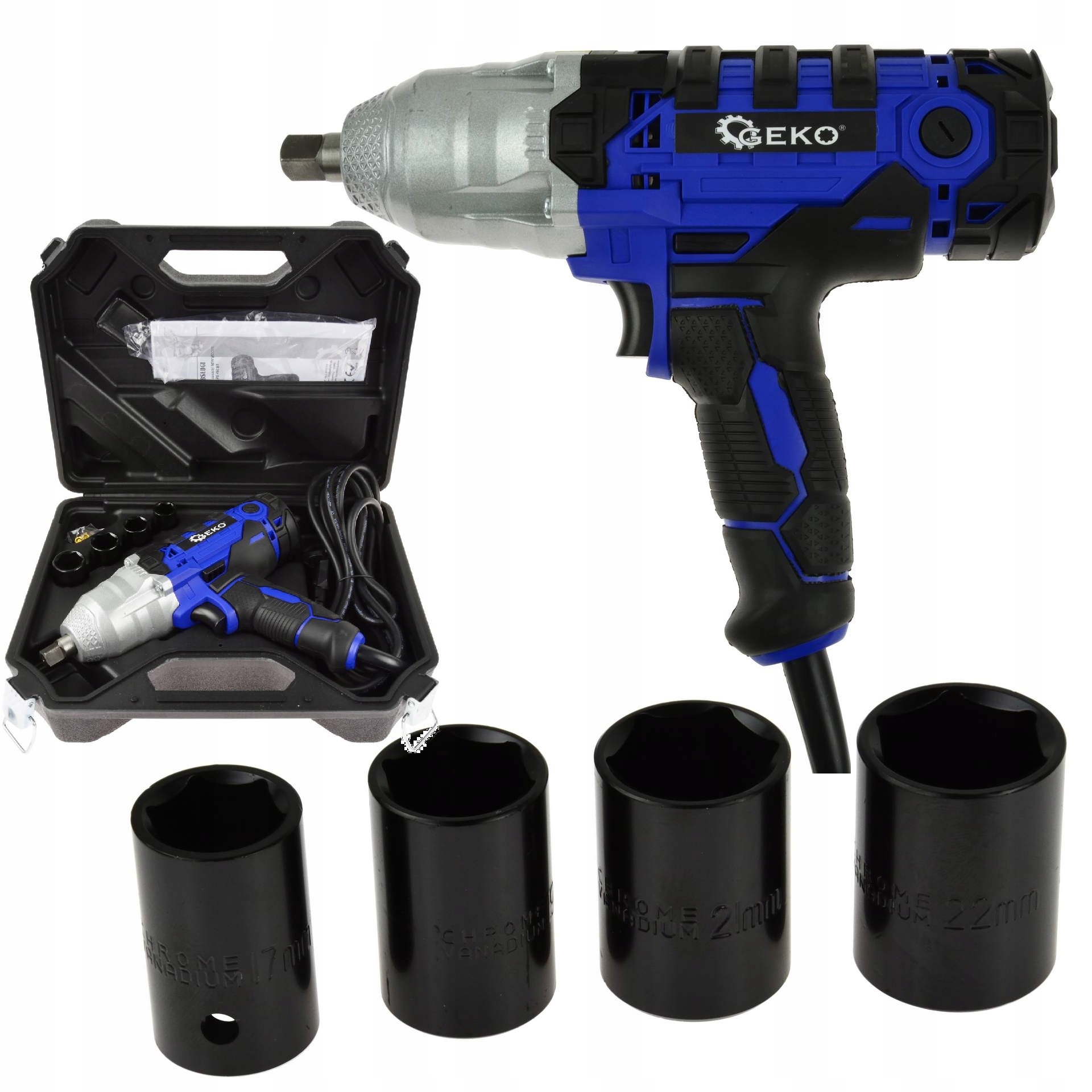 Elektrický rázový uťahovák 1/2" 720 Nm, 450W, s príslušenstvom
