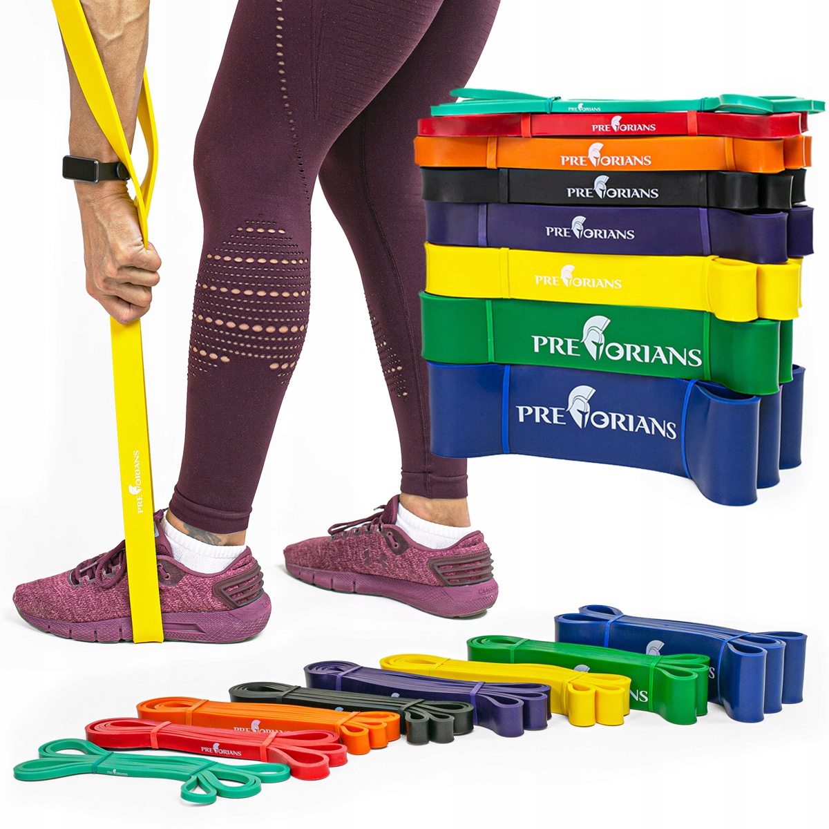 Sada 8 Gum Pro Cvičení Celého Těla Power Band Odporové Gumy 2-68 Kg