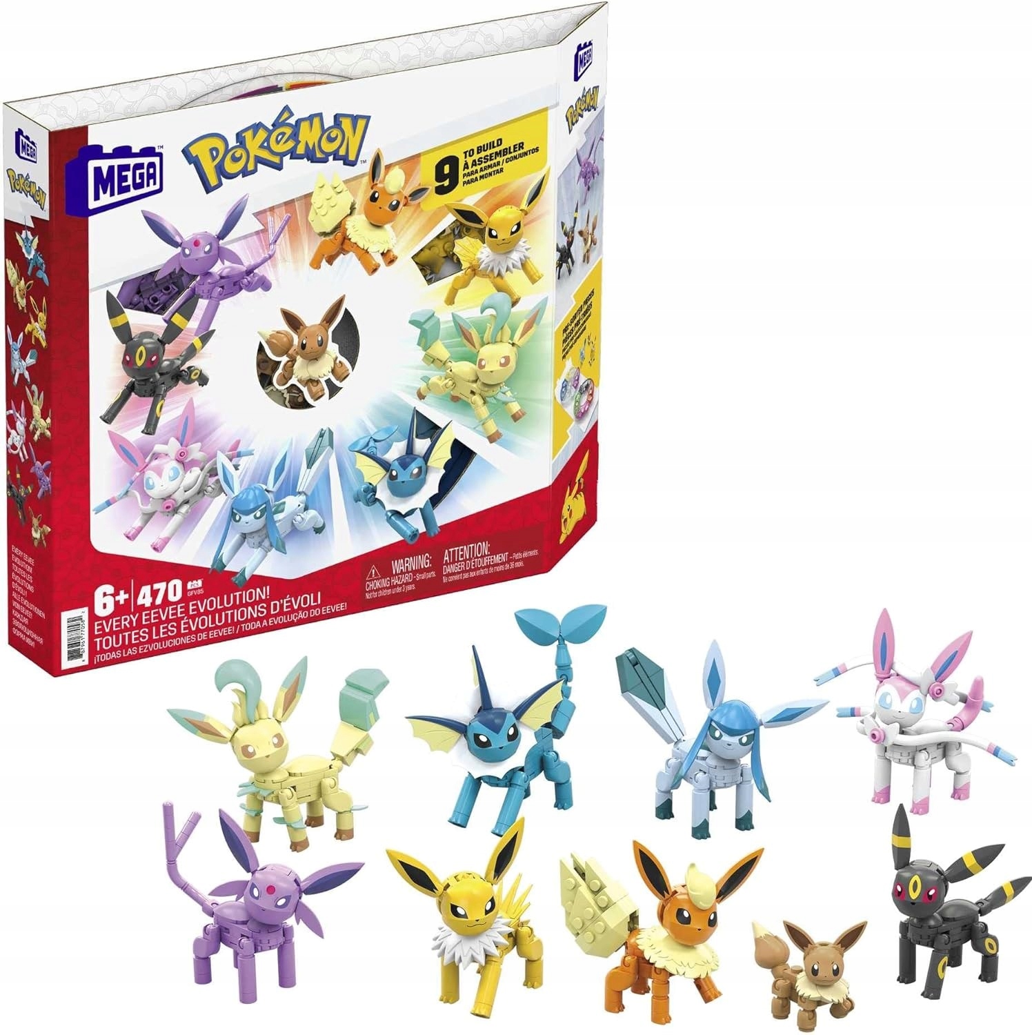 MEGA POKEMON GFV85 FIGURKI EVERY EEVEE EVOLUTION