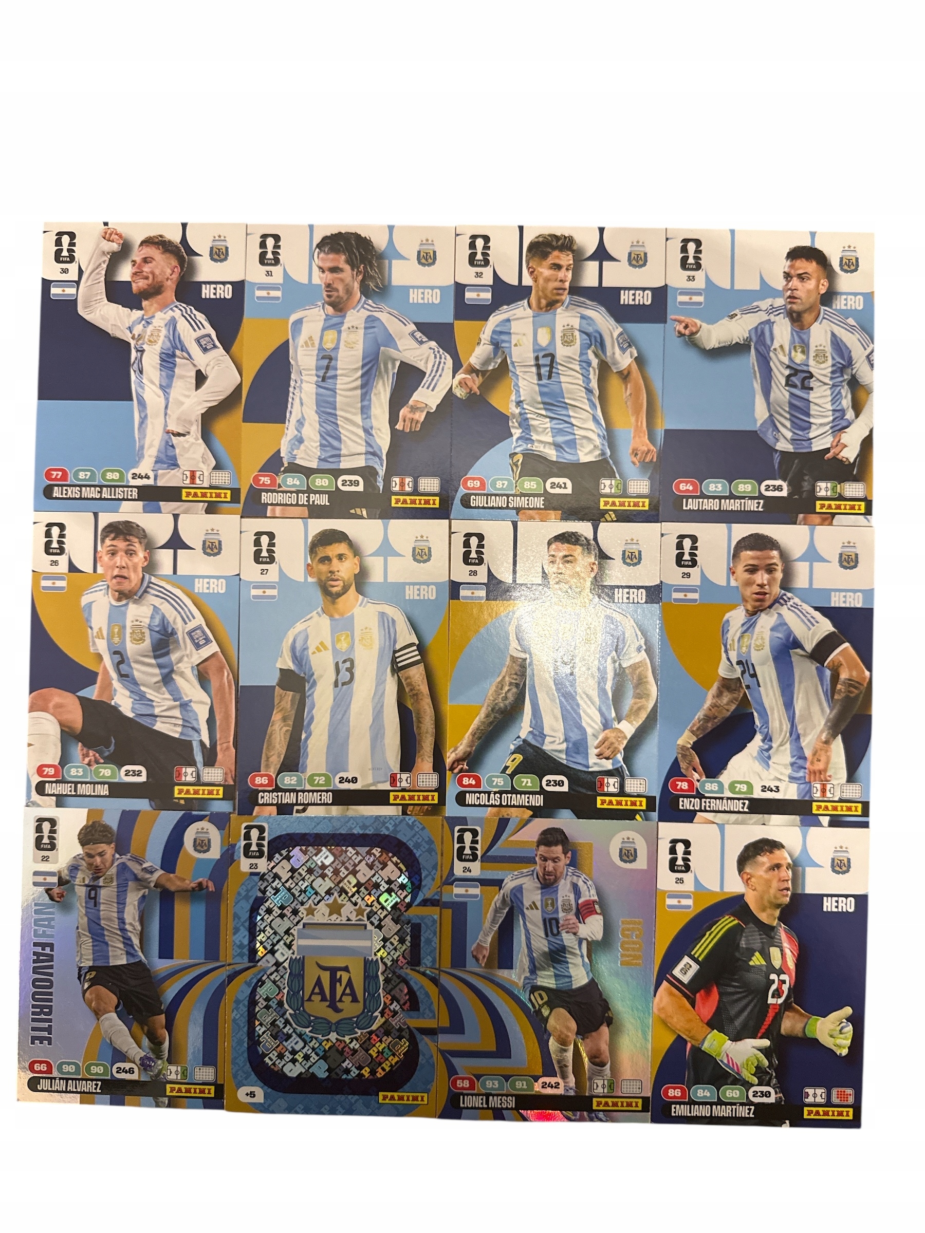 Fifa World Cup America 2026 Panini Argentina 22 33 Arg 12 kart Komplet