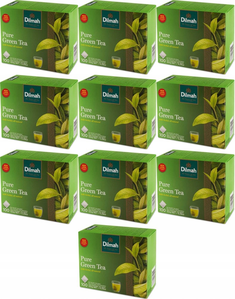 Herbata zielona w torebkach Dilmah Pure Green 100szt x10
