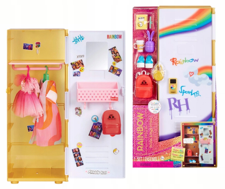 RAINBOW HIGH Locker Playset SZAFKA SZKOLNA + Akcesoria