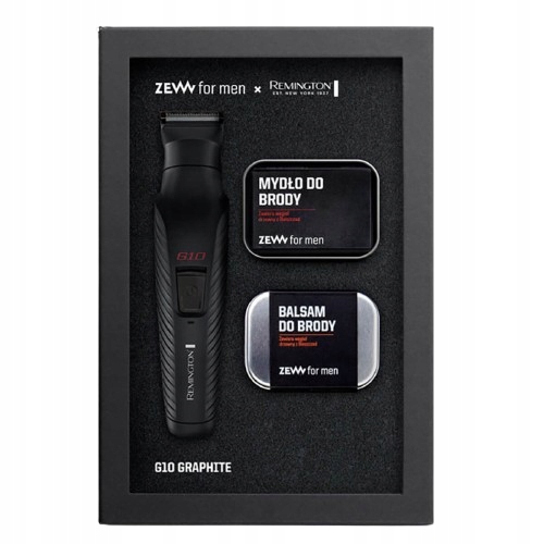 Zew x Remington sada zastřihovače Remington G10, balzám a mýdlo na vousy