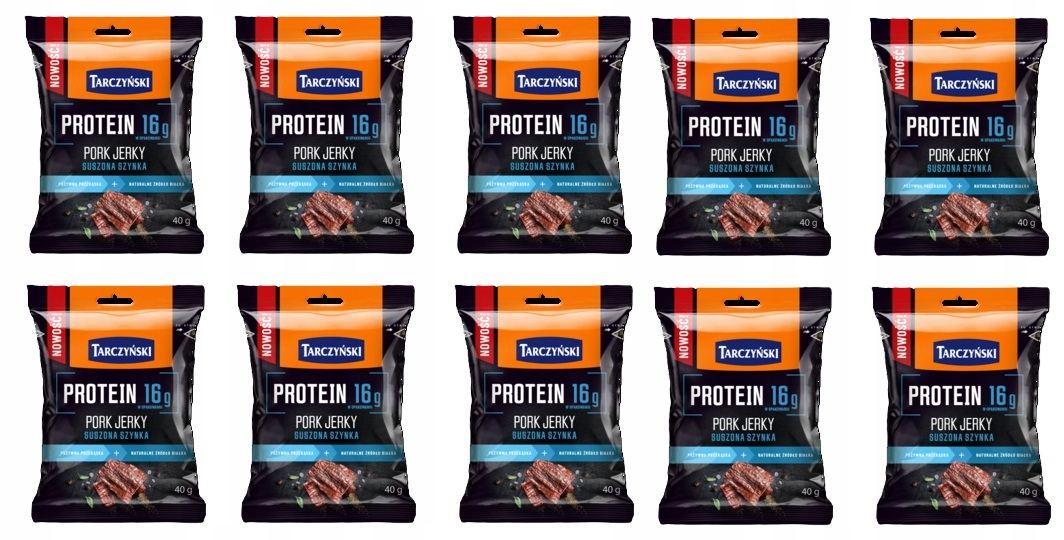 Levně 10x 40g Tarczyński Proteinové Vepřové Sušené Maso Karton (10 kusů)