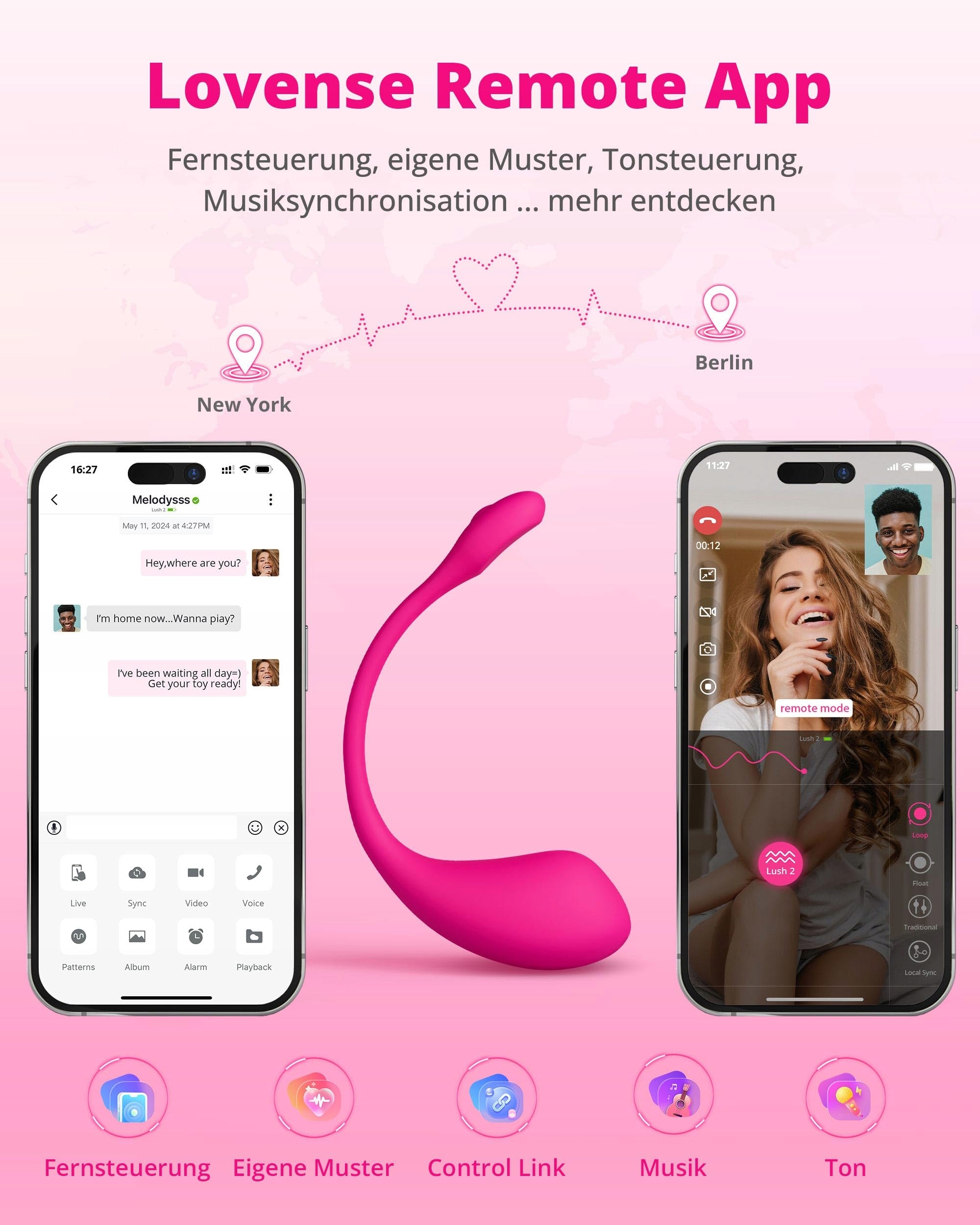 LOVENSE Lush 2 Wibrator G-Punkt Dla Kobiet Bluetooth Wodoodporny Cichy — miniatura 3
