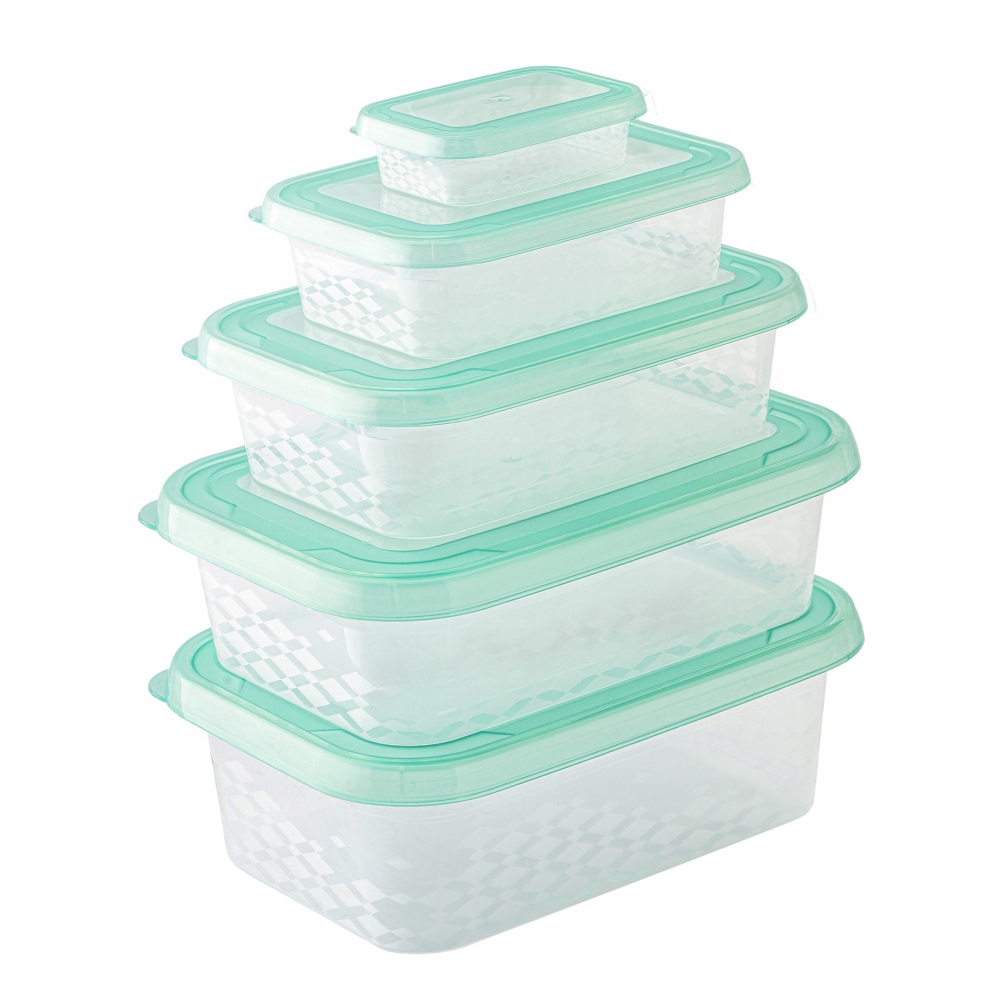 

Pojemniki Żywność plastikowe Branq Ori 5szt zielon