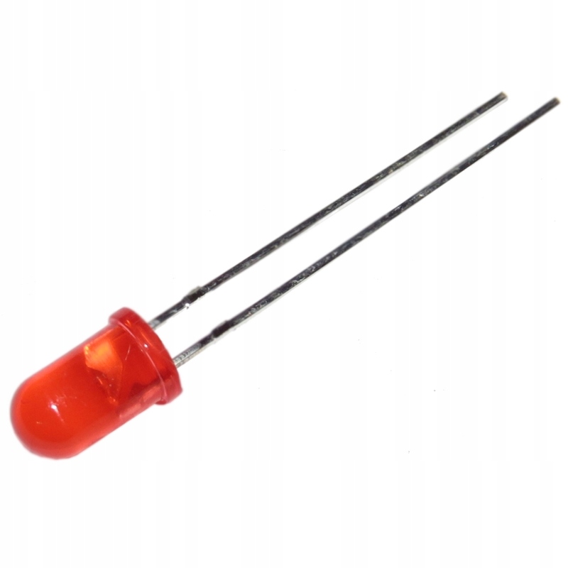 

Dioda Led 5mm czerwona red dyfuzyjna x10szt.
