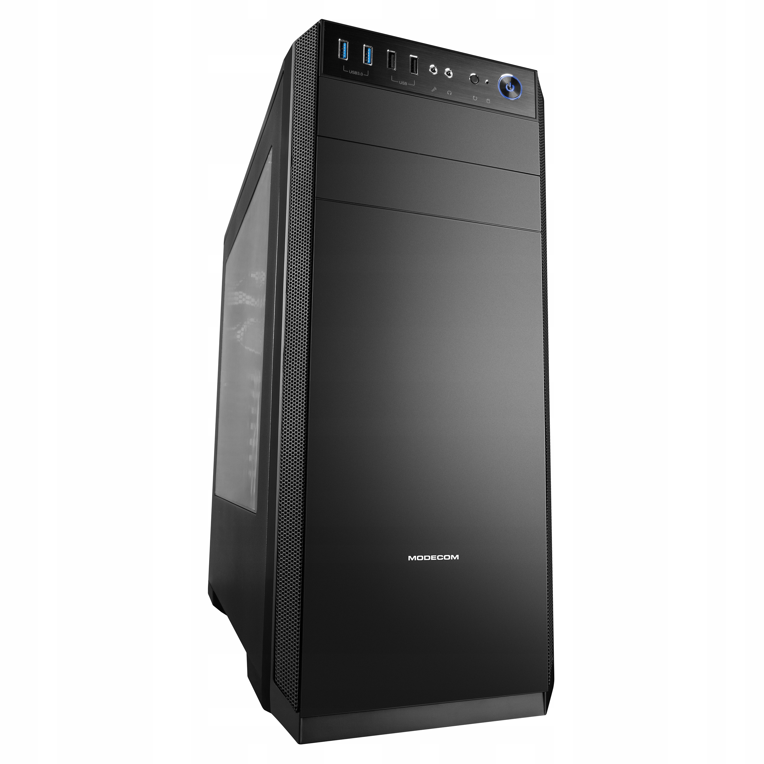 Počítačová Počítačová Skříň Modecom Oberon Pro černá Midi Tower s okénkem, 2x Usb 3.0