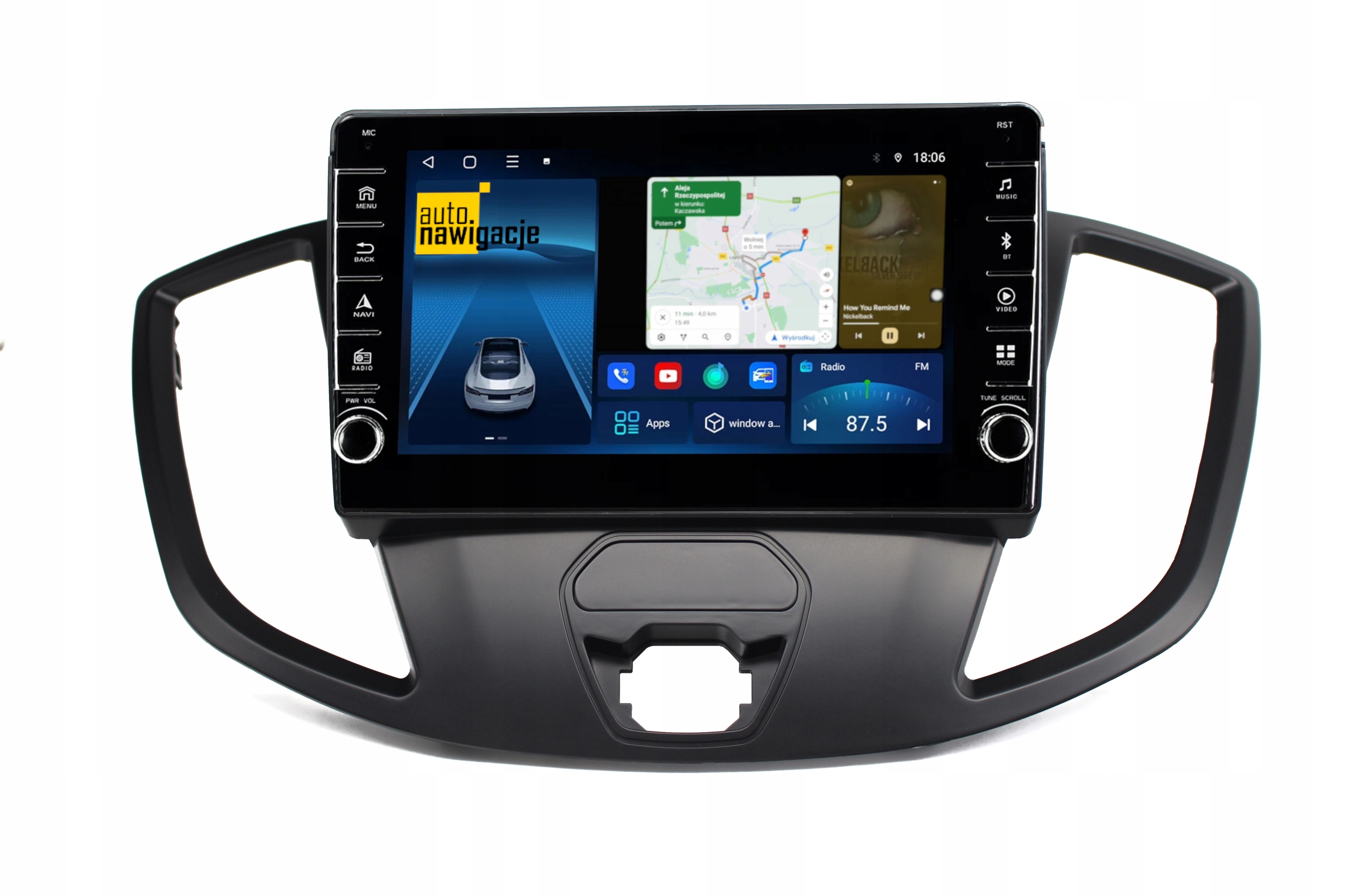 Radio Nawigacja Gps Ford Transit 2014-2018 Android Carplay Bluetooth