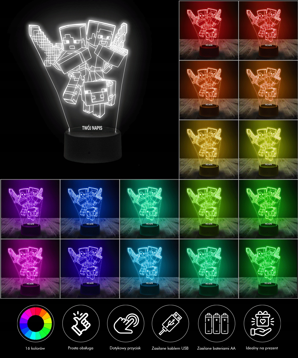 Lampka LED Plexido Prezent Komunia Święta Księga Kolekcja Exclusive Pro