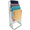 Moderní stojan na ručníky 4 ramenný zaoblený kovový Loft Sre