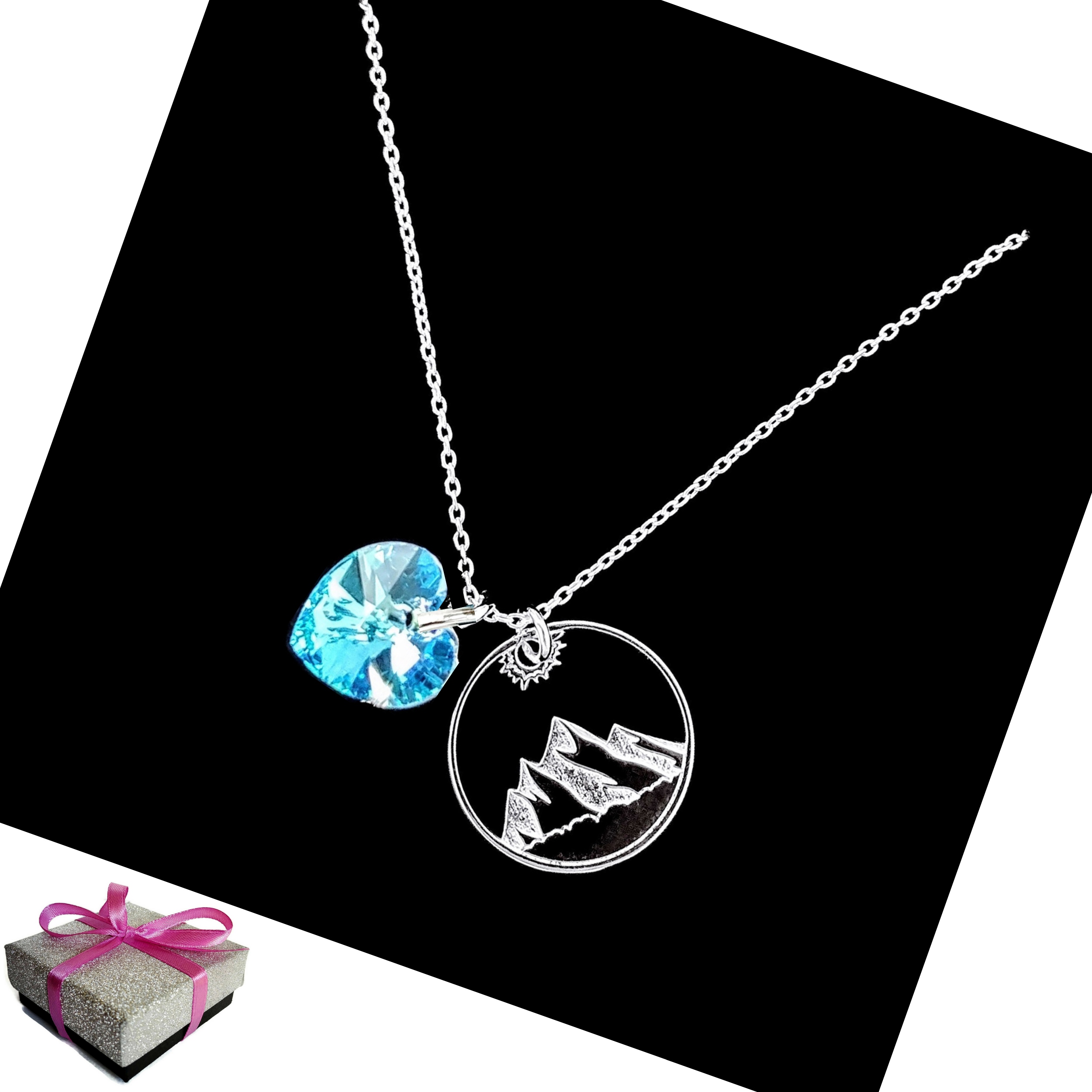 

Naszyjnik Góry Serce Gór Swarovski Srebro 925