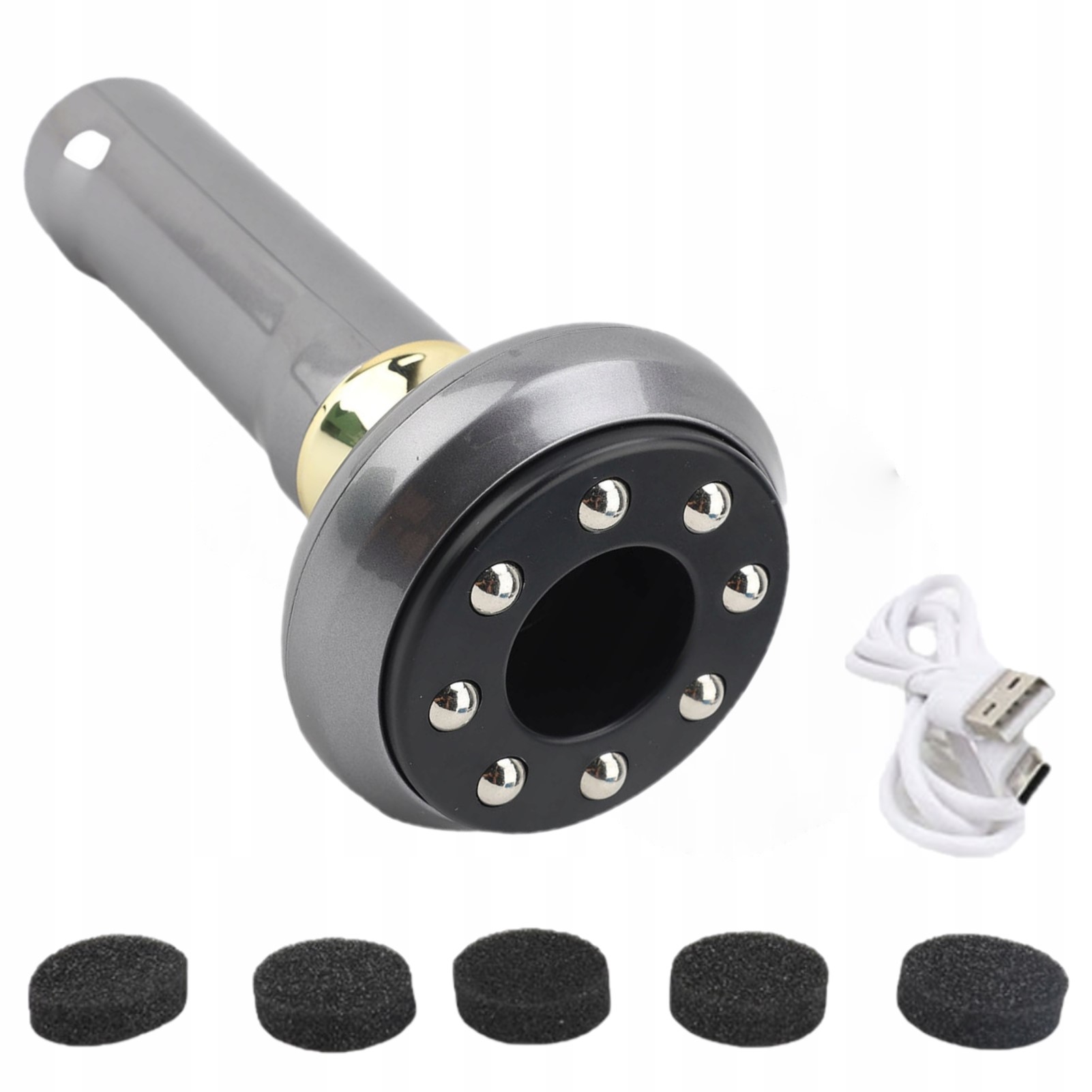 Elektryczna Bańka Chińska Masażer Antycellulitowy Rozgrzewający 12TYP Szary