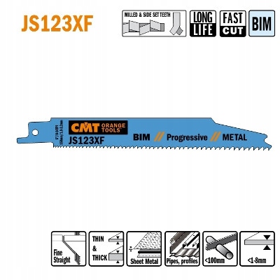 Cmt JS123XF-5 Pila ocaska L 150 I 130 H 19 K 0,90 Ts 1,8-3,2