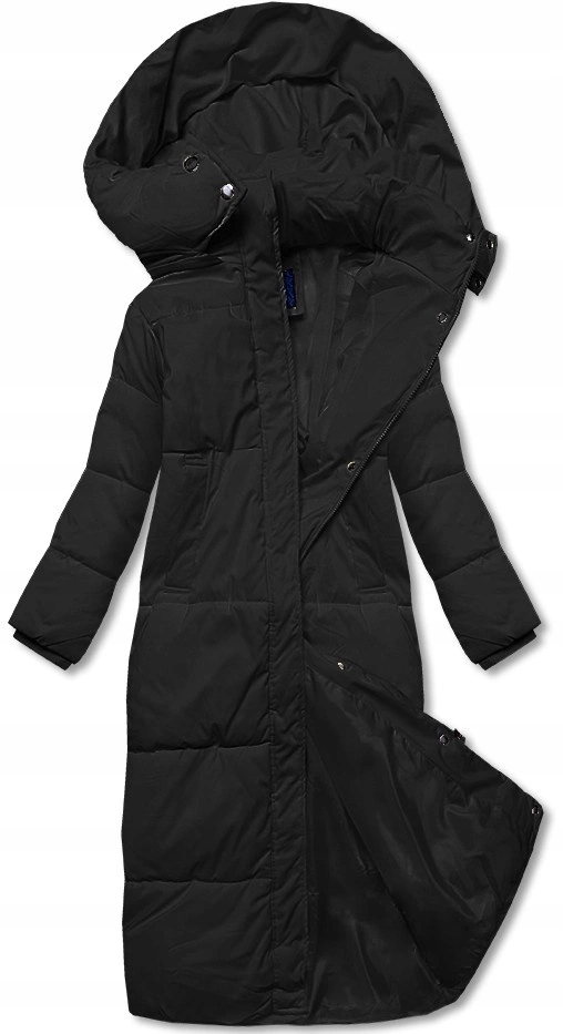 Dlouhá Bunda S Kapucí AG3-3031 Černá L (40)