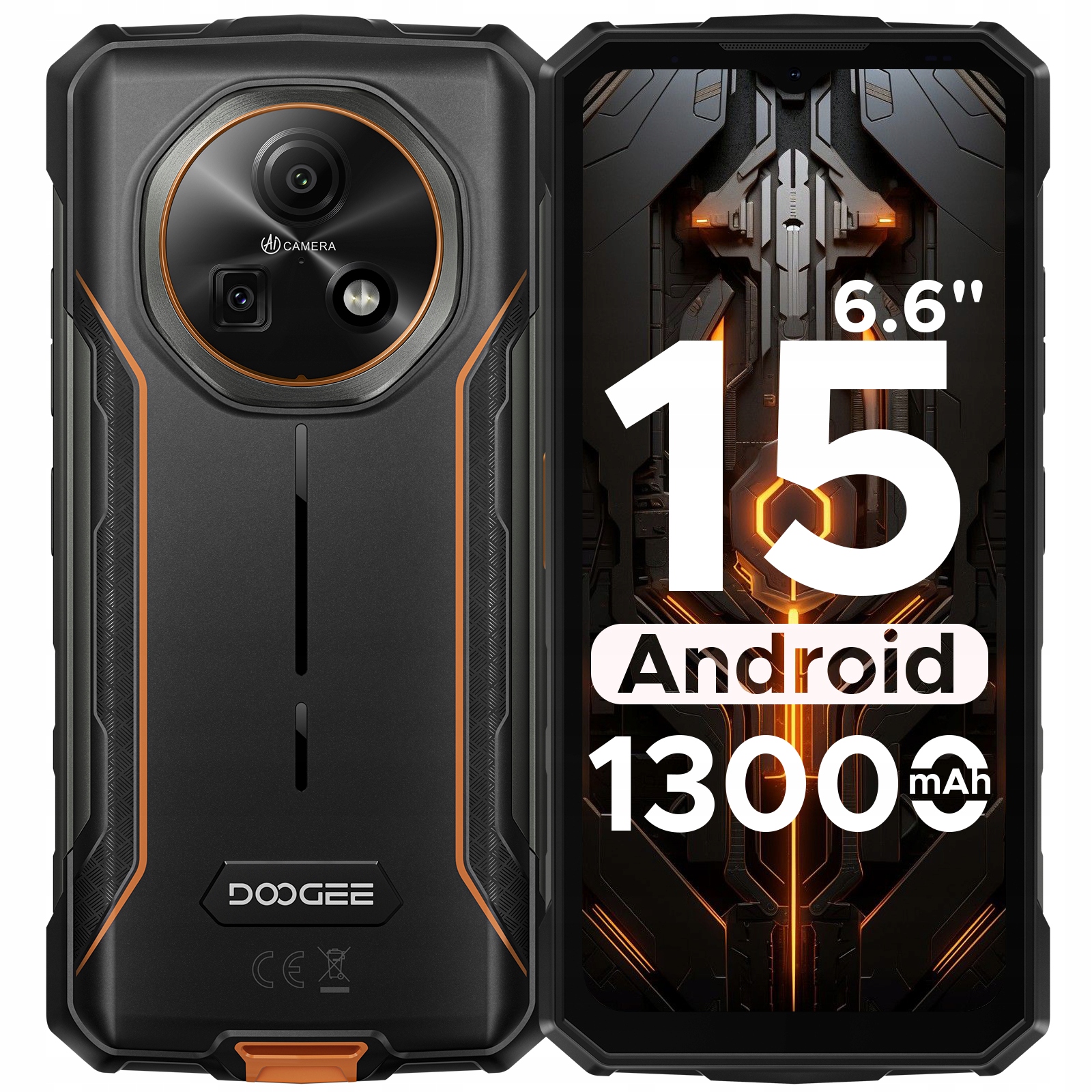 Smartfon Doogee Fire 5 3 Gb 64 Gb 4G (lte) Pomarańczowy Orange