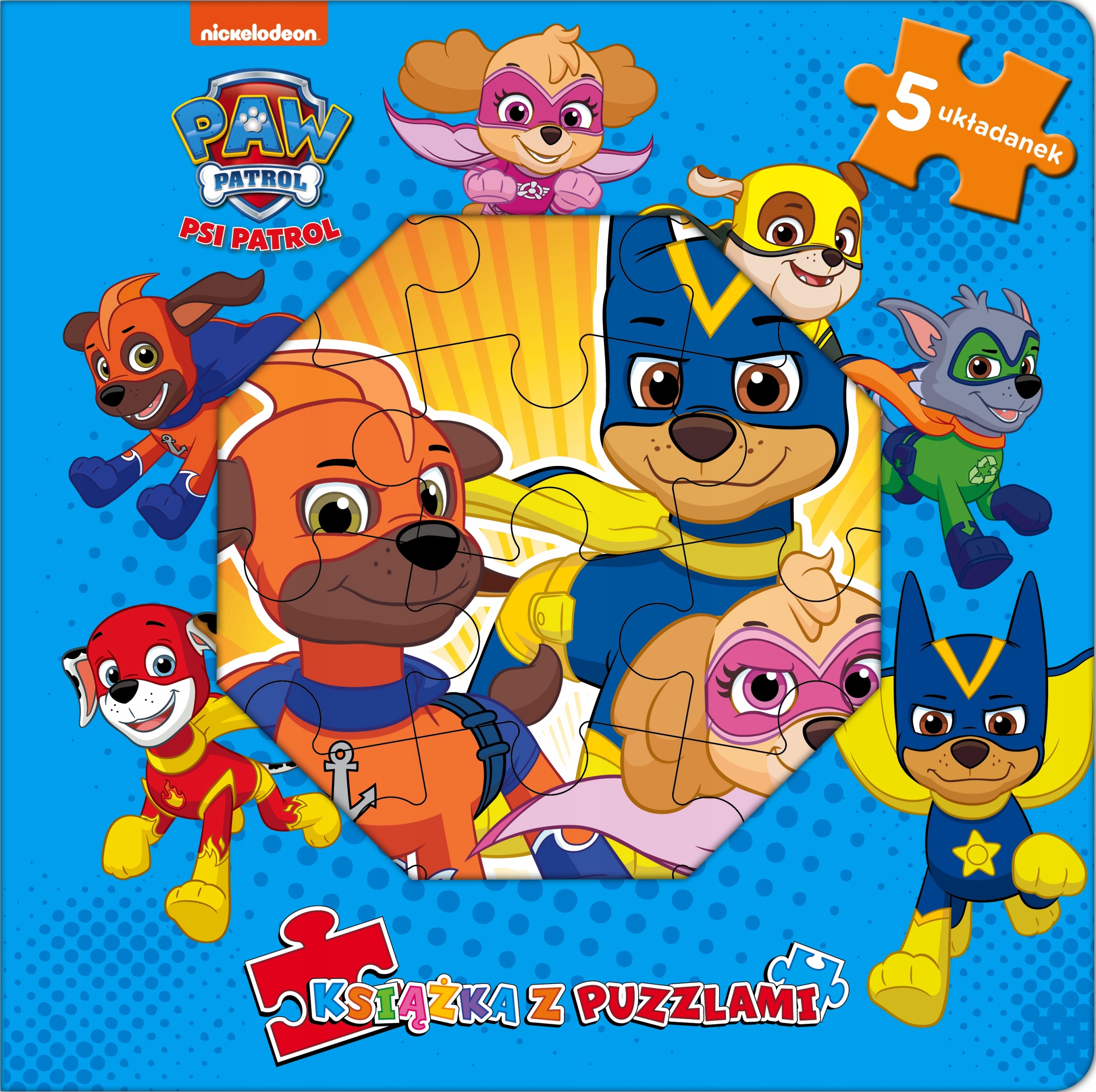 

Książka z Puzzlami 3 Psi Patrol Puzzle 5 Układanek