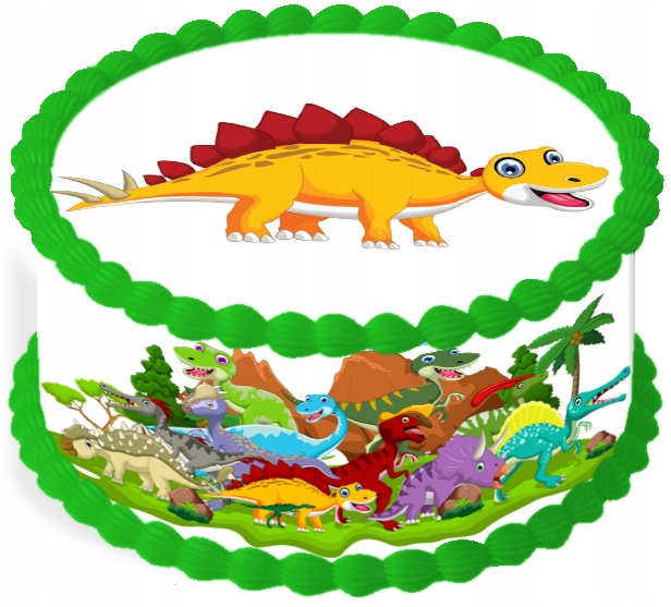 Levně oplatek na dort 14 cm Dinosaurus Dino Party Narozeniny