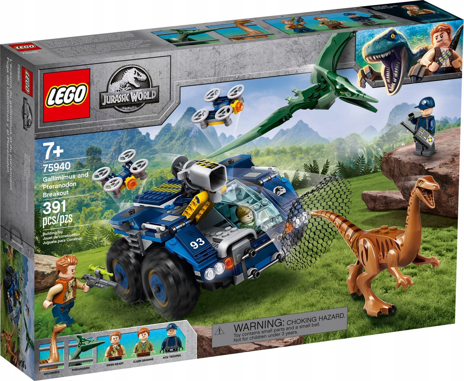 Klocki Lego Jurassic World 75940 Gallimim i pteranodon: ucieczka