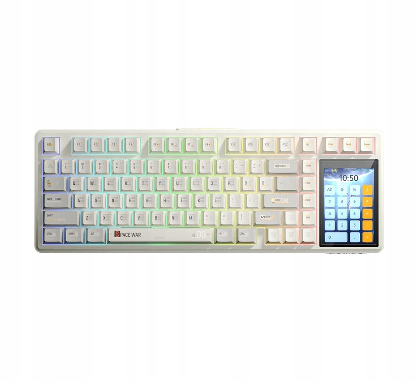 Klawiatura Mechaniczna Aula L99 White Ekran dotykowy Multi Screen Rgb Speed