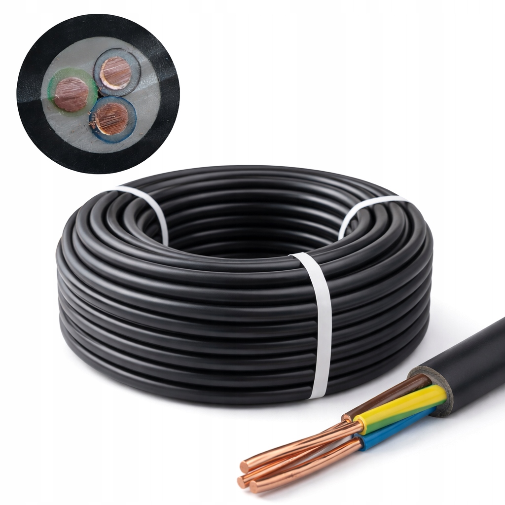 Kabel ziemny Yky 3x1,5 30m 0,6/1kV Elektro Kabel miedź krążek