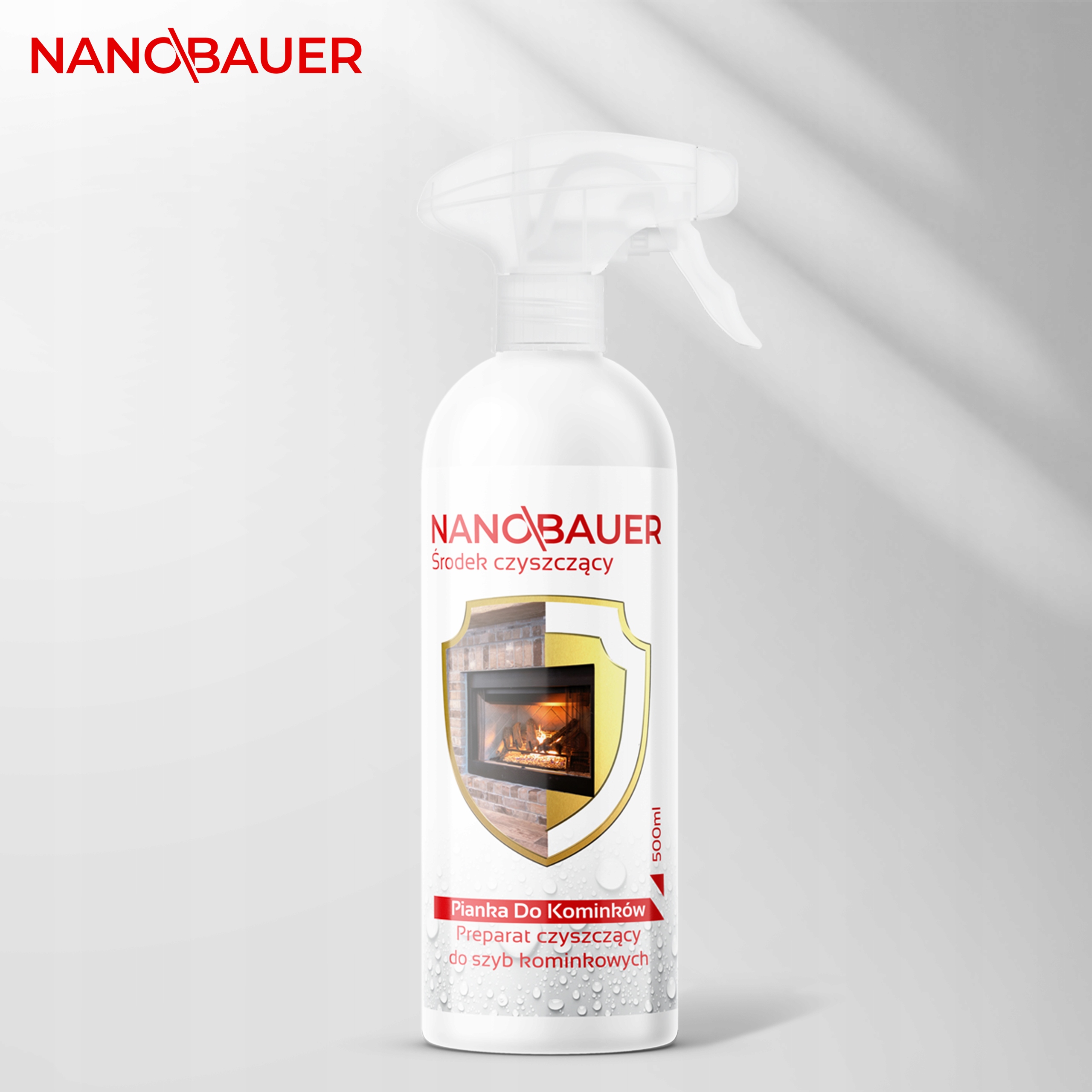 PIANKA I PŁYN DO CZYSZCZENIA KOMINKA SZYB KOMINKOWYCH NANOBAUER 0,5L Nazwa handlowa ŚRODEK DO CZYSZCZENIA SZYB KOMINKOWYCH