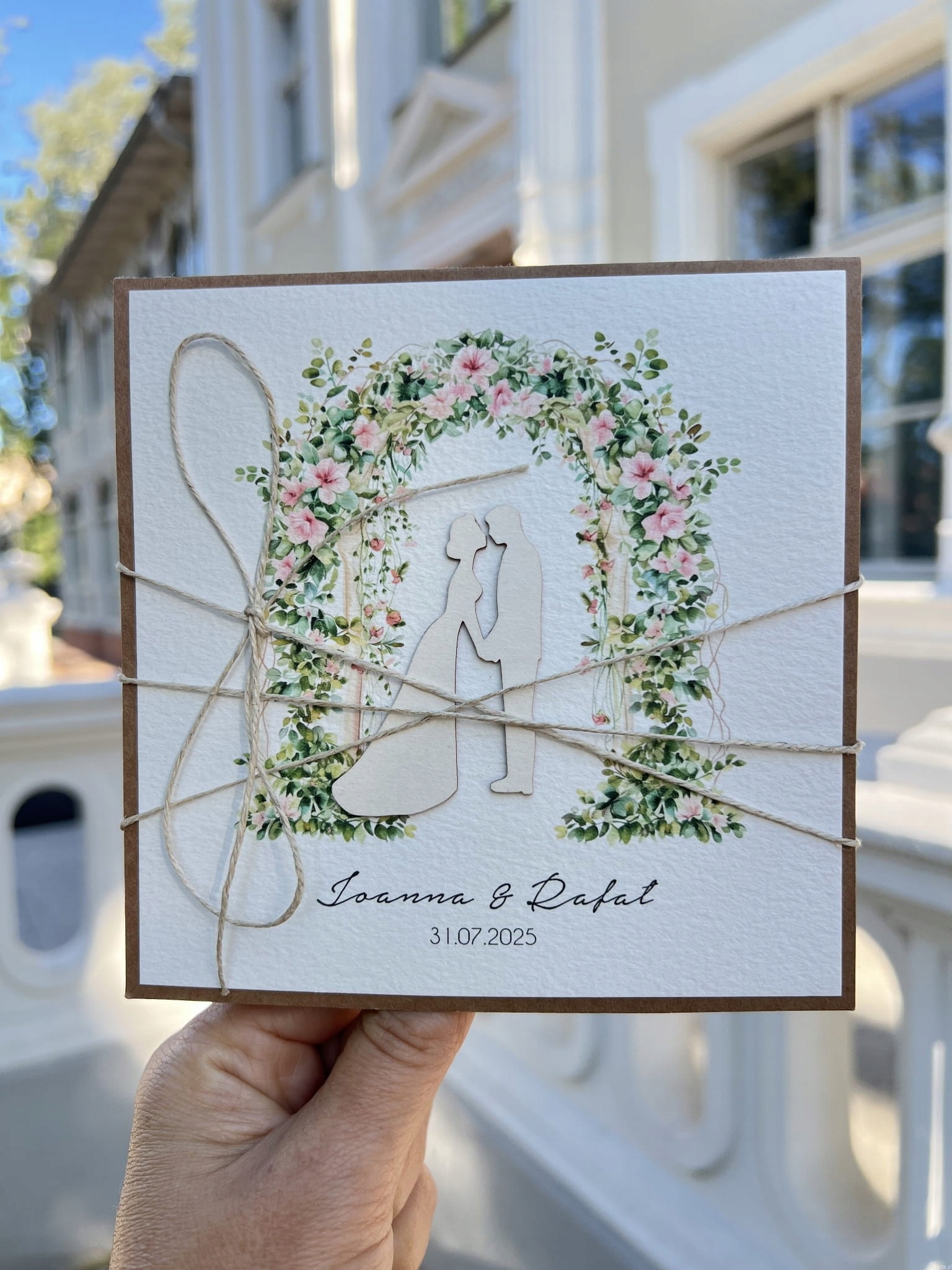 Svatební přáníčko boho s ruční personalizací