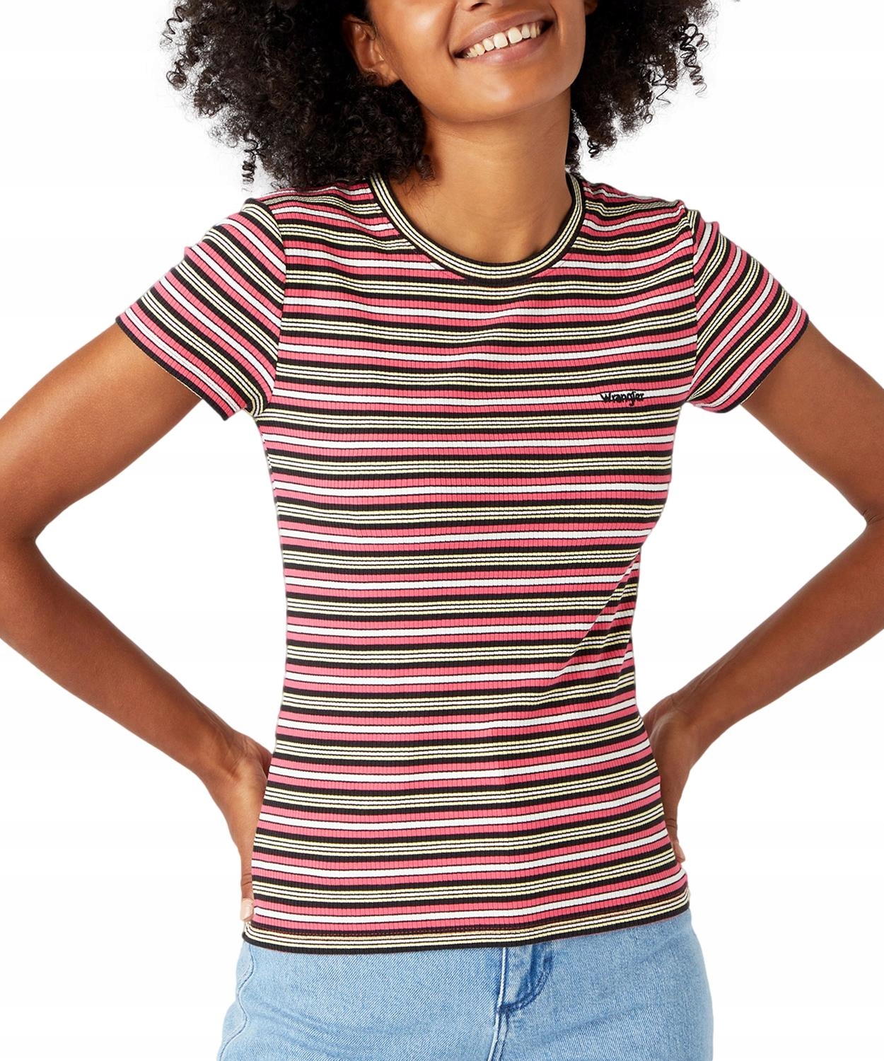 

T-shirt Wrangler Stripe Tee W7S3DGR13 Rose Red M