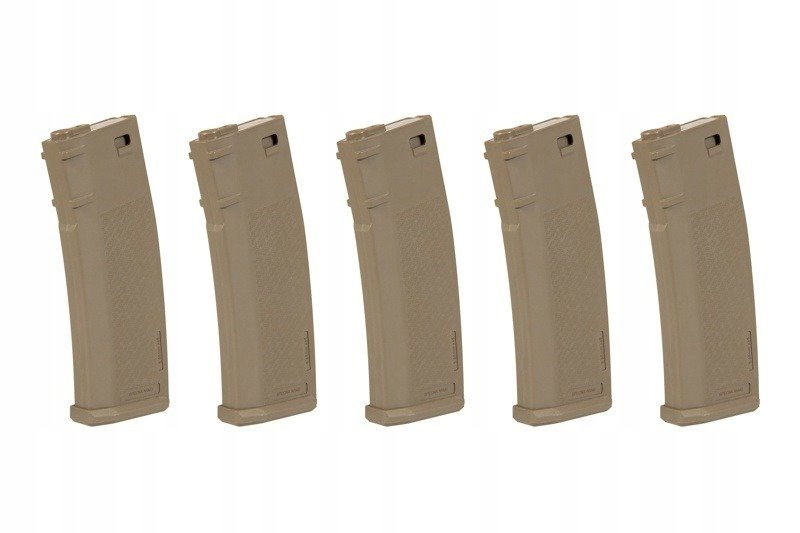 Zestaw 5 magazynków S-Mag Mid-Cap na 125 kulek tan