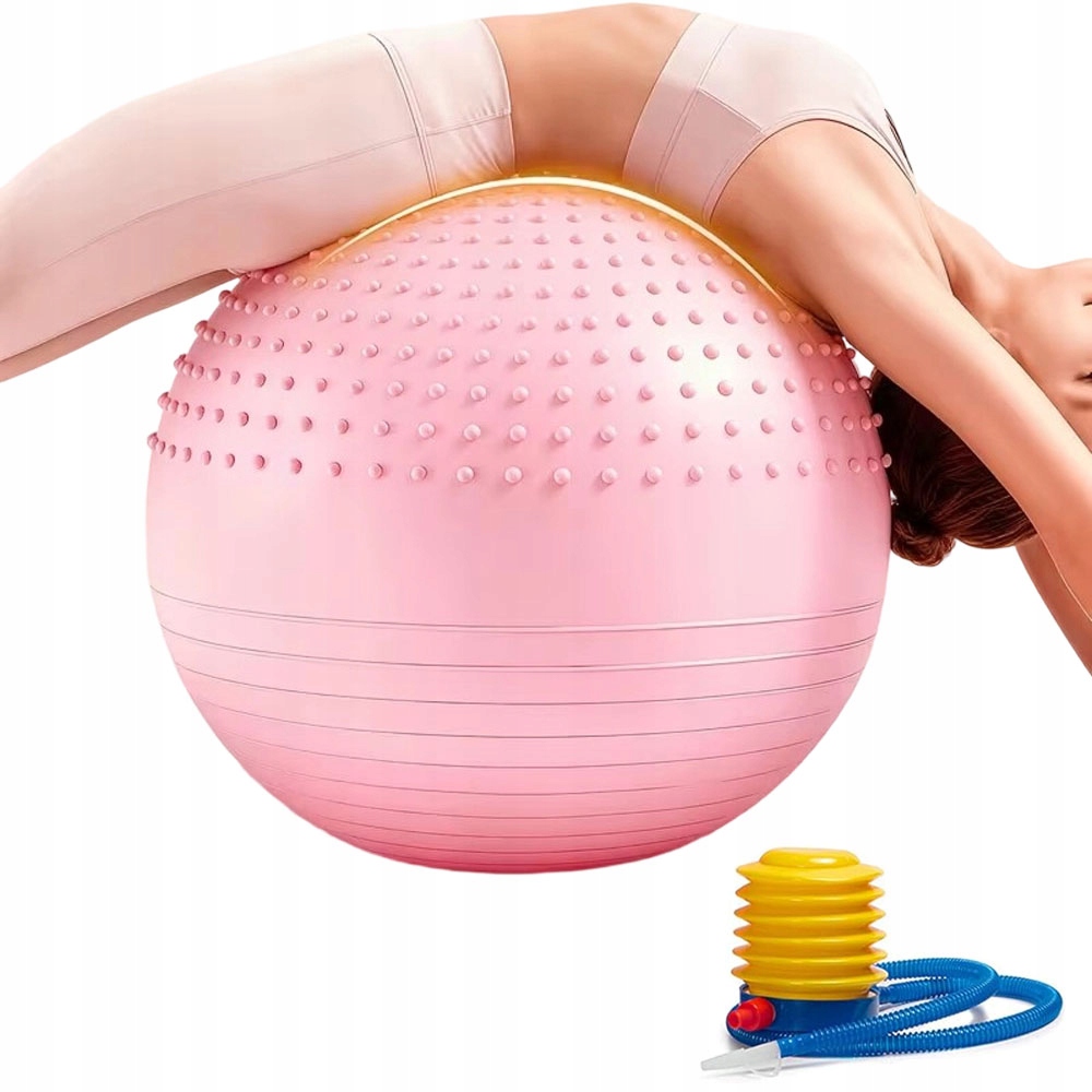 Piłka Gimnastyczna Rehabilitacyjna Trening Fitness Anti Burst Z Pompką 65cm