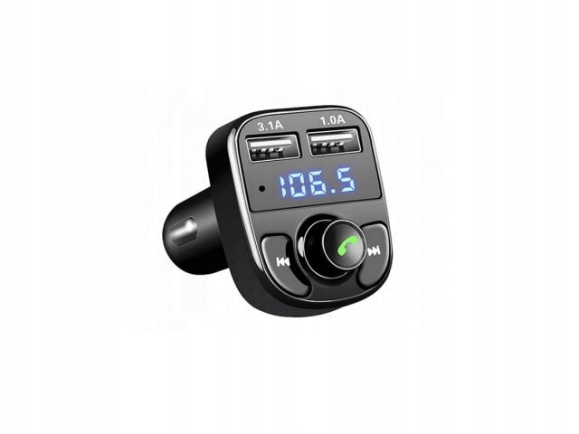 TRANSMITER BLUETOOTH FM MP3 SD ŁADOWARKA 2xUSB LCD Marka Inna