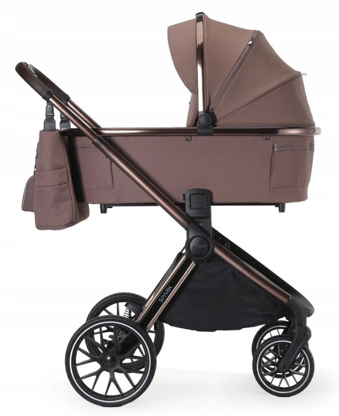 Adamex wózek wielofunkcyjny Spark zestaw 2w1 Adaptery Chocolate Truffle